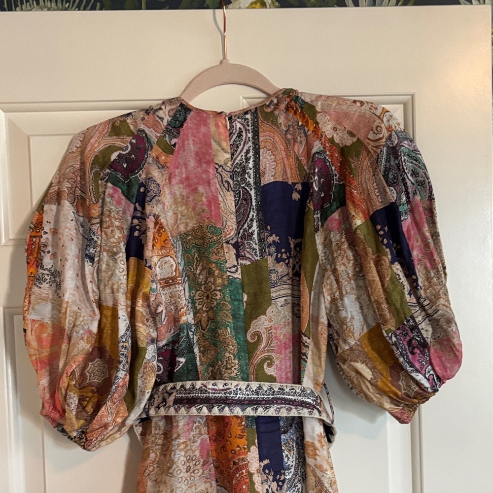 Zimmermann Multicolor Patchwork Paisley Puff-Slee… - image 6